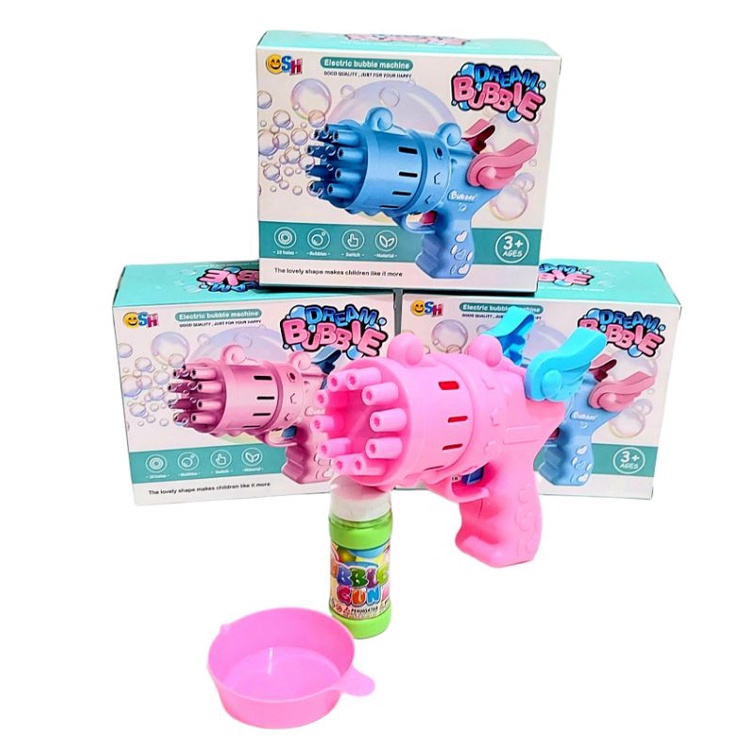 Mainan anak Pistol gelembung sabun Otomatis Bubble Gun WINGS 10 mata / Mainan bubble dream pelembung