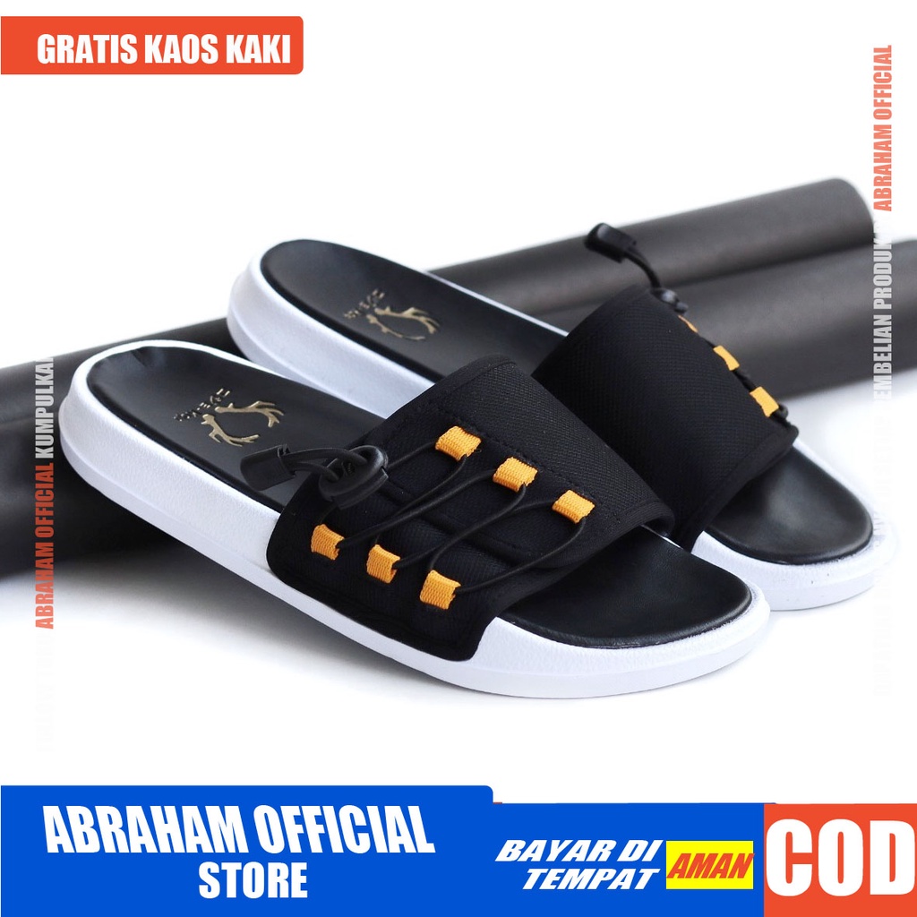 Sandal Slide Pria Kasual Cowok Sandal Flip Flop Keren Original Distro