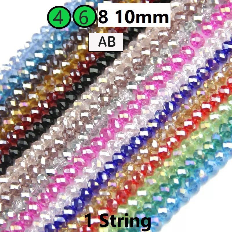 Kristal Bakpau Warna AB Uk 4-6mm Harga/1 Renceng