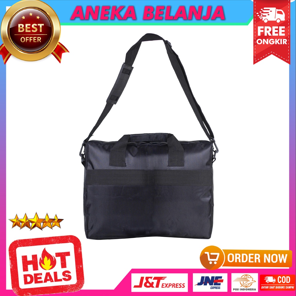 Tas Selempang Laptop Kerja Jinjing Tebal 14-15 Inch Bagus Tas Hitam Slingbag Simple Kuat