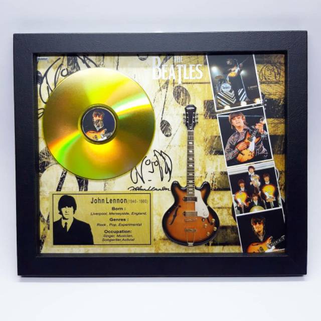 Pigura frame musik 3D person the beatles