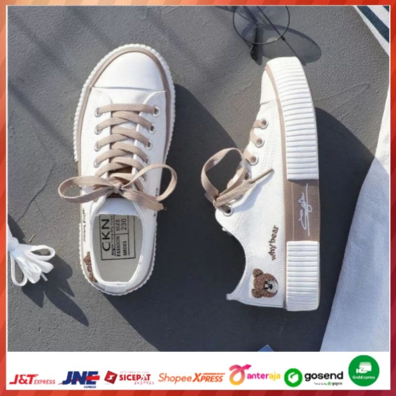 Sepatu kanvas hitam putih wanita import impor korea snekers cassual kasual cwek flatshoes cwe cewek