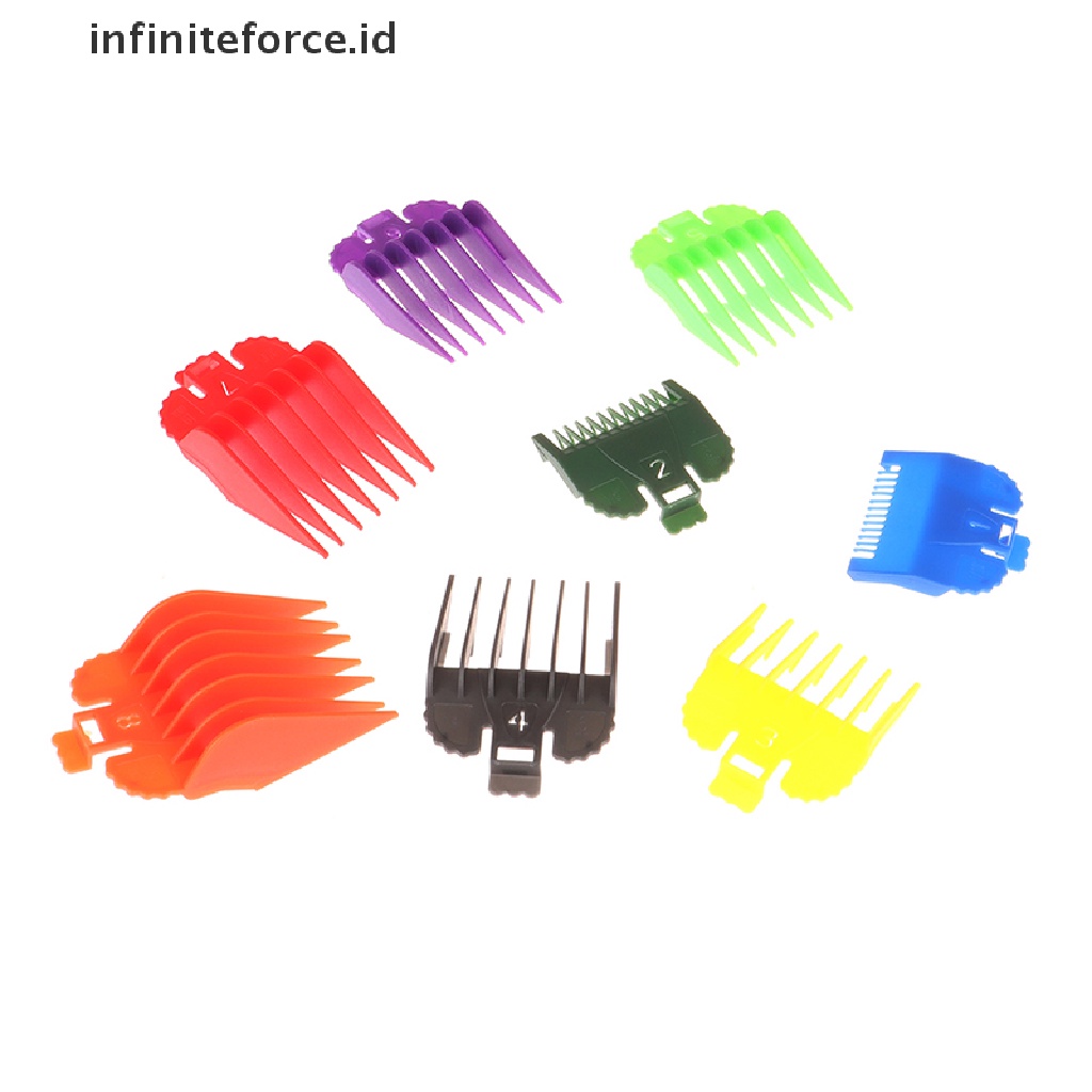 (infiniteforce.id) 8pcs / Set Sisir Panduan Potong Rambut Untuk Salon / Barber