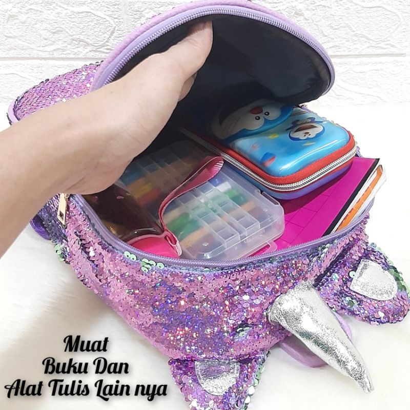 Tas Anak LOL LED / Tas Sequin Anak Perempuan