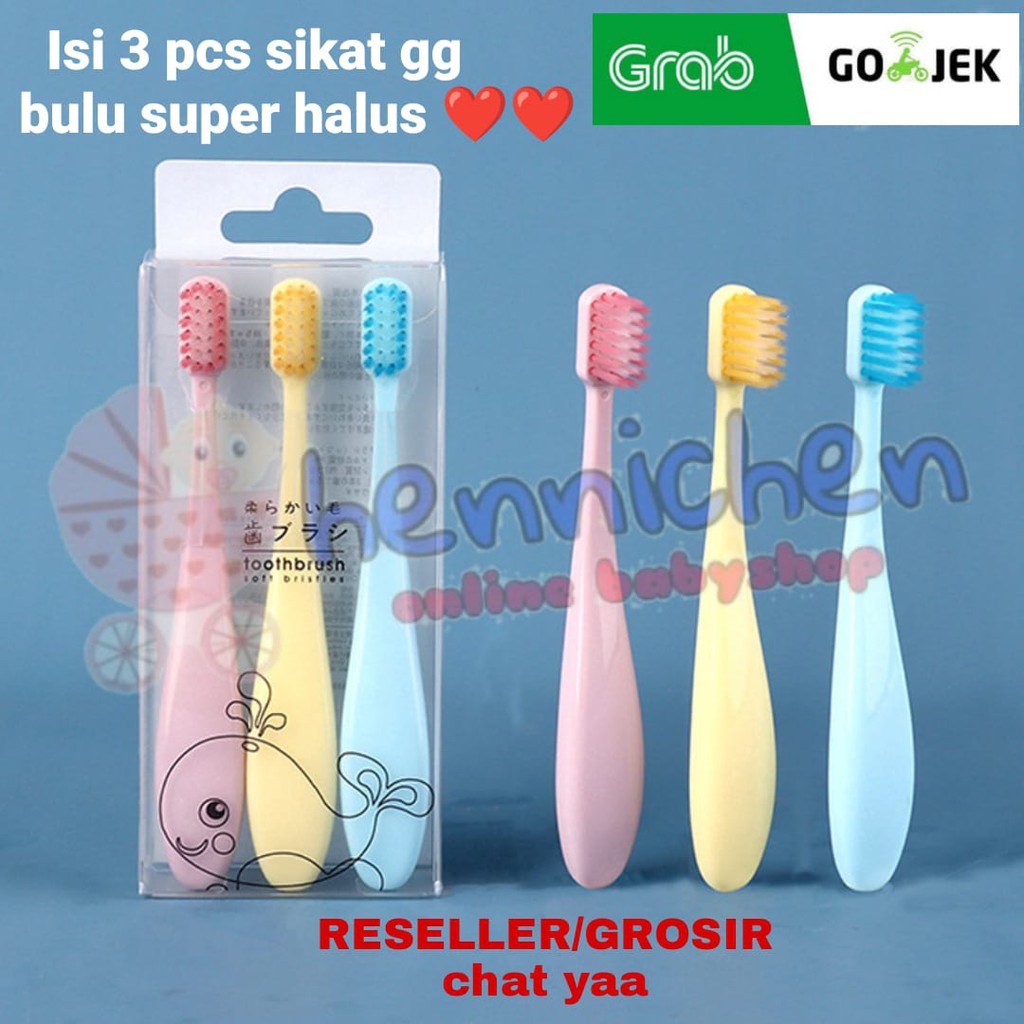 Sikat Gigi Bulu Halus Motif Print Kartun Untuk Anak Bayi Kids Toothbrush