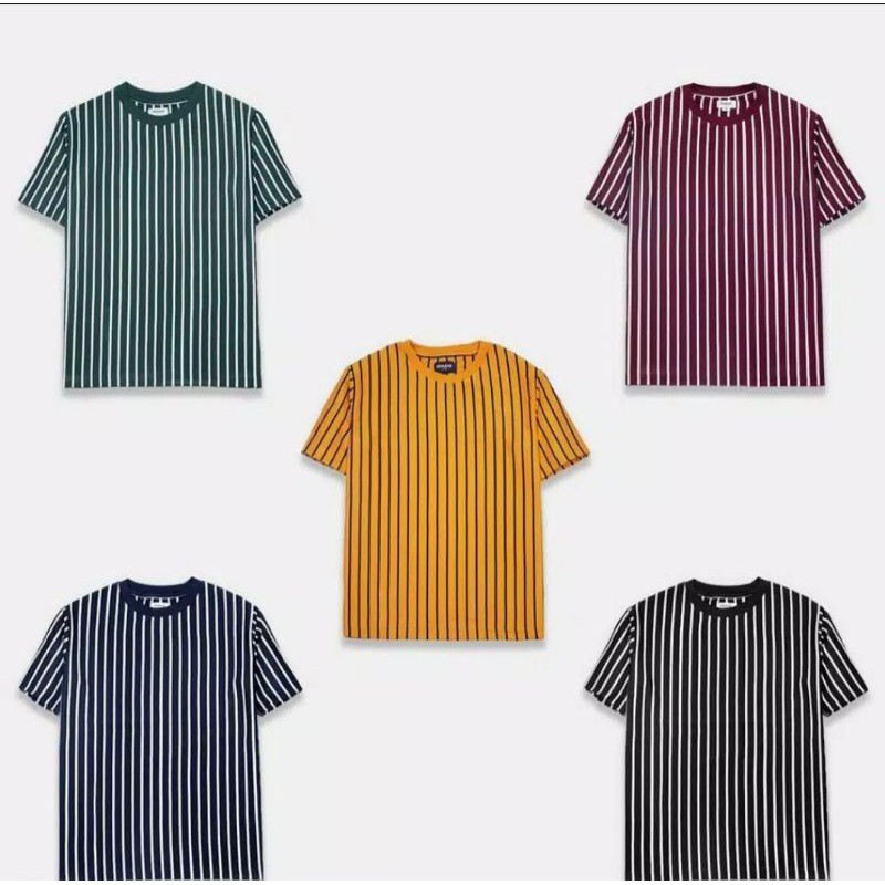 kaos stripe vertikal/kaos salur vertikal