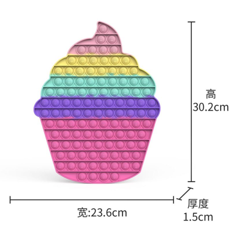 BIANCA - Mainan Pop It Jumbo Motif Rainbow / Popit Jumbo Rainbow-JMB - CUPCAKE RAINBO