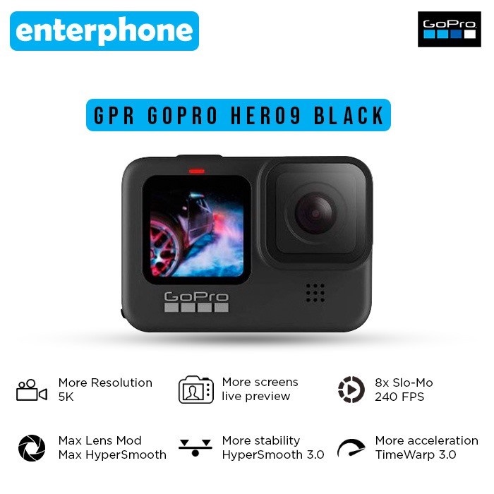 GOPRO HERO9 BLACK - GO PRO HREO 9 HITAM GARANSI RESMI 1 TAHUN