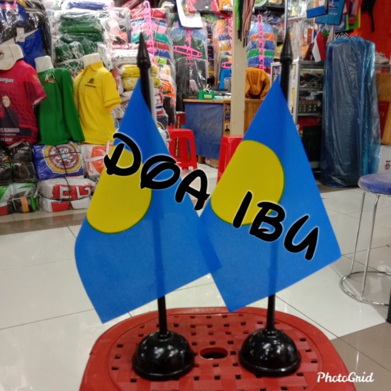 

best seller tiang kayu meja+bendera PALAU ready stock