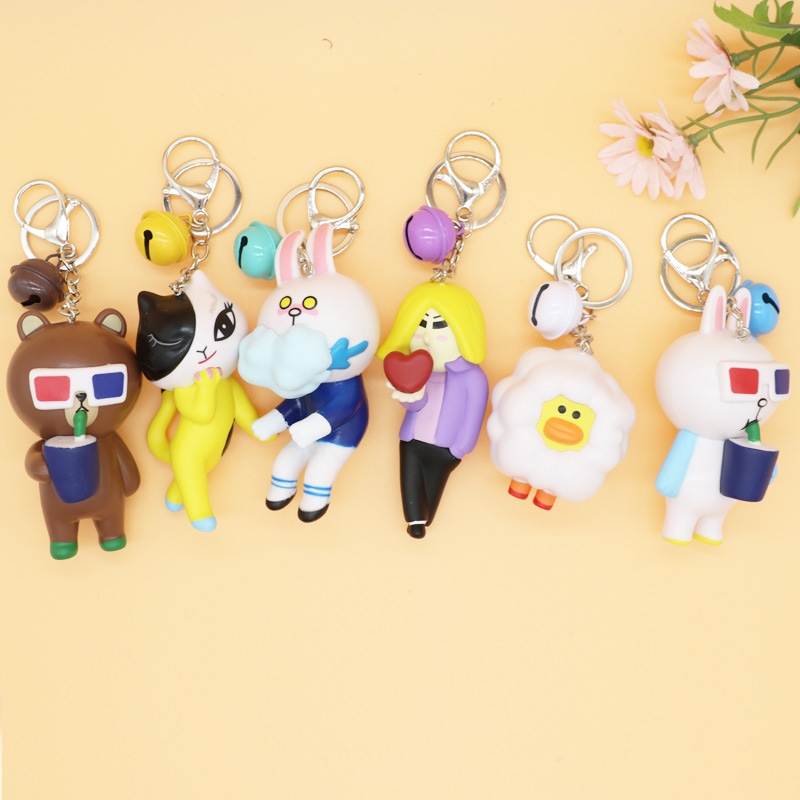 GANTUNGAN KUNCI LUCU IMUT LINE FRIEND1 KARAKTER HADIAH KADO TAS