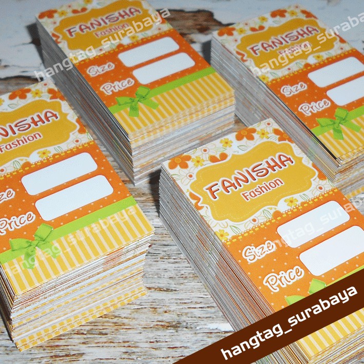 

Hang tag isi 400 - hang tag murah - label baju murah