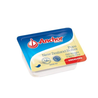 Anchor Unsalted Butter Mini Portion 10 UB 10g Unsalted Butter MPASI Anak Bayi HALAL Elle &amp; Vire