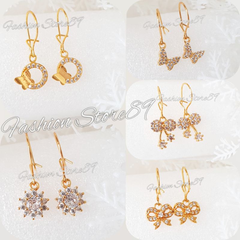Anting Jurai All Varian Buterfly flowers Pita berkualitas tinggi perhiasan lapis emas 18k Impor Yaxiya Xuping Bestquality