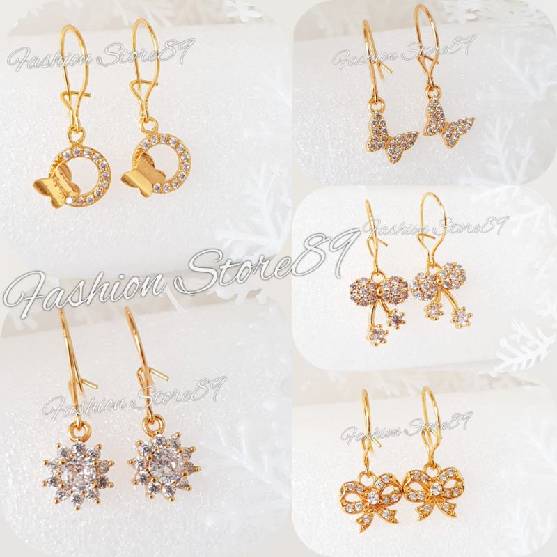 Anting Jurai All Varian Buterfly flowers Pita berkualitas tinggi perhiasan lapis emas 18k Impor Yaxiya Xuping Bestquality