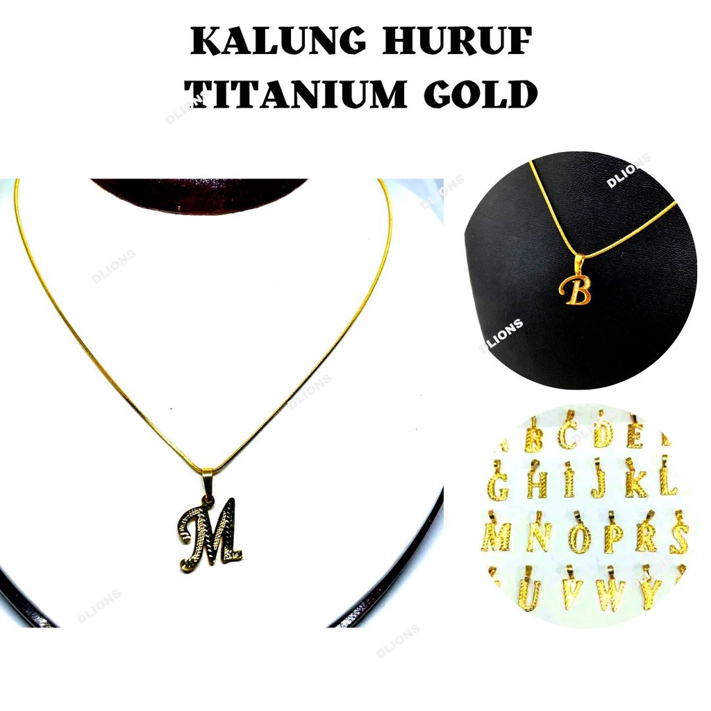 KALUNG HURUF,KALUNG HURUF TITANIUM GOLD,KALUNG ALFABET,KALUNG INISIAL