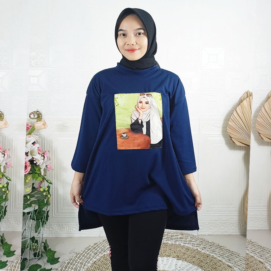 ATASAN OVERSIZE WANITA CANTIK BERHIJAB TUNIK BLOUSE GL FASHION