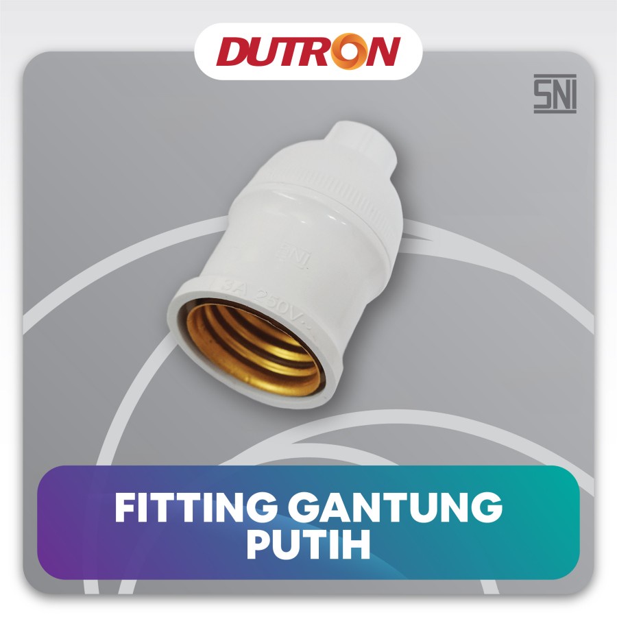 Fitting Lampu Gantung E27 Fitting Gantung Dutron HITAM PUTIH E 27