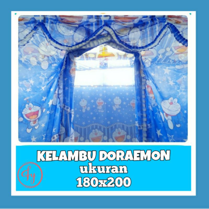 KELAMBU MOTIF DORAEMON (RUMBAI) 180x200