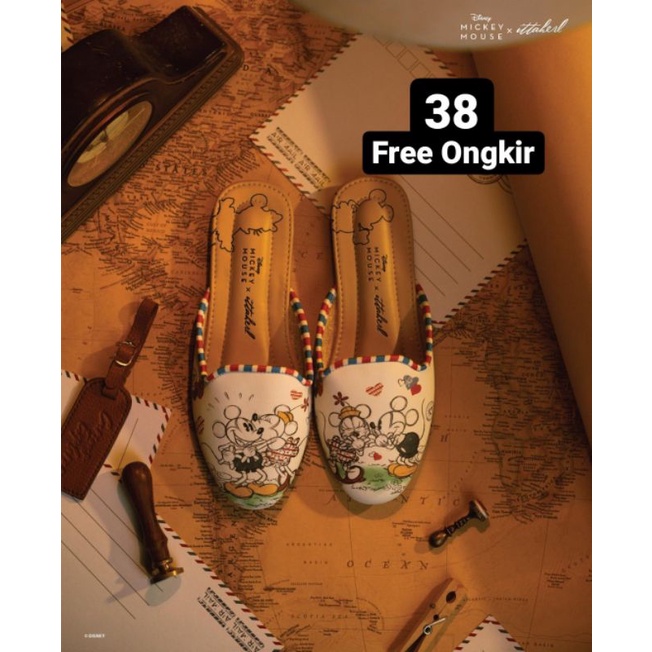 Ittaherl Dear Mickey slipper round size 38 minnie