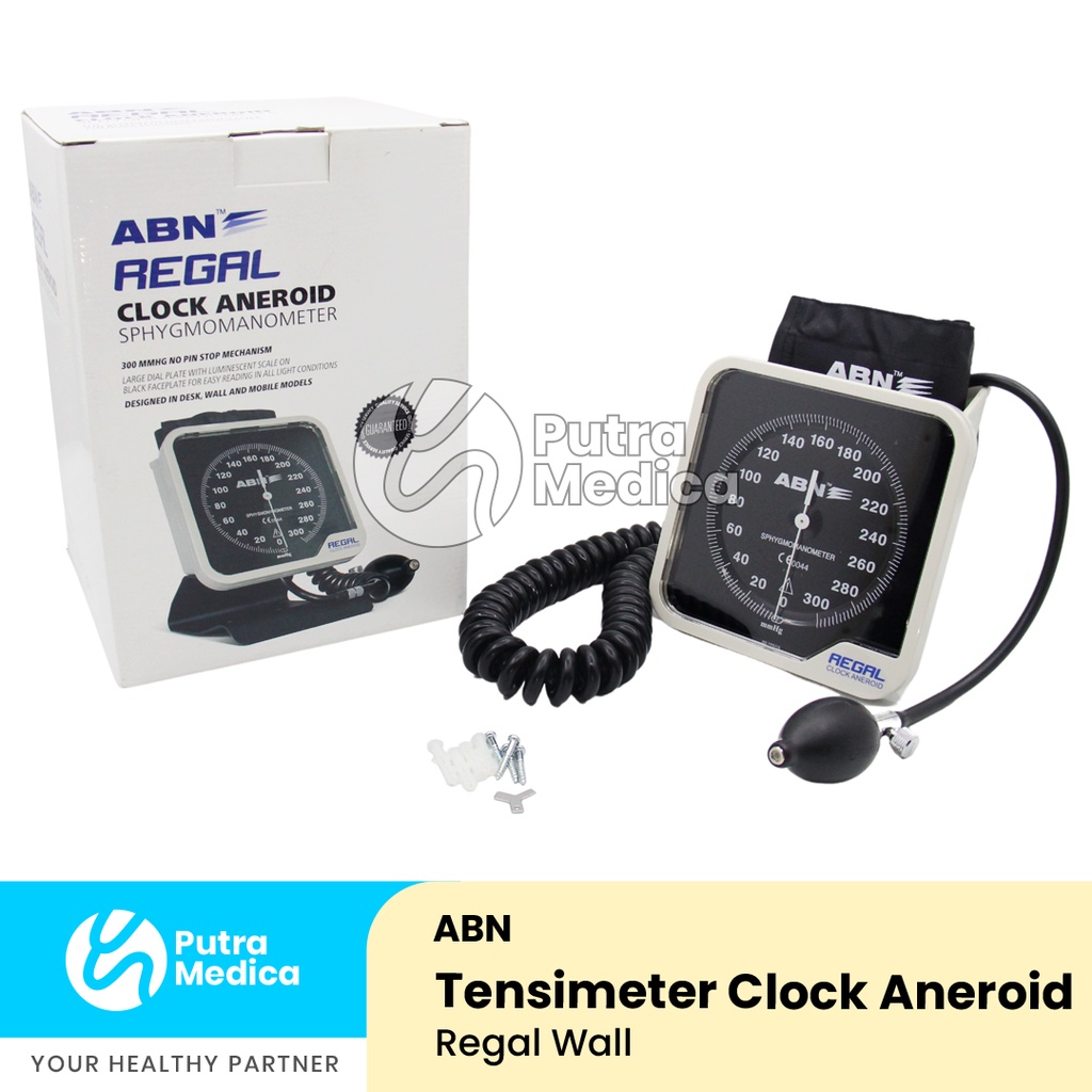 ABN Tensimeter Regal Clock Aneroid Wall Model / Tensi Jarum Dinding / Alat Ukur Tekanan Darah