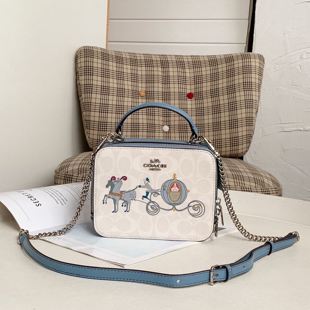 C1426 Coach Camera bag/Shoulder bag/Ladies messenger bag/Disney Snow White Pumpkin Car Diagonal Bag