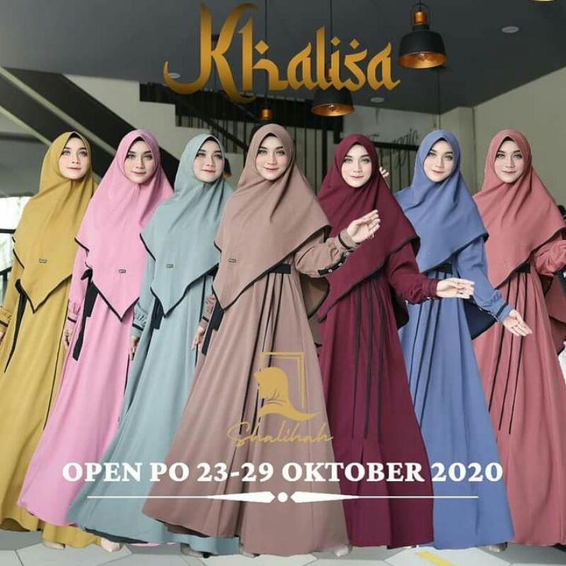 (READY)KHALISA BY SHALIHAH - SET GAMIS SYARI ORIGINAL SHALIHAH - GAMIS SET KHALISA