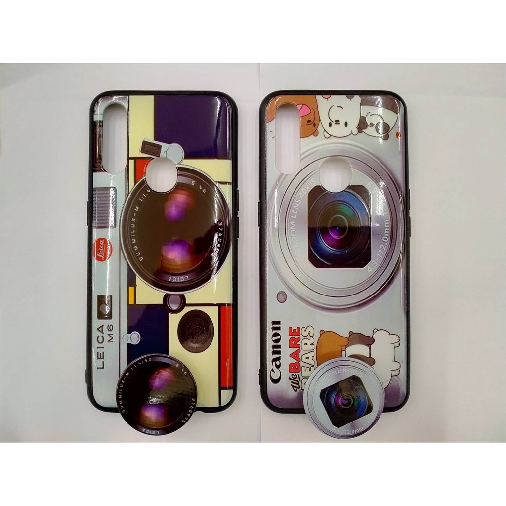 Casing OPPO A8 / A31 Case Fuze Casing Camera GRATIS Popsocket Karakter Lucu