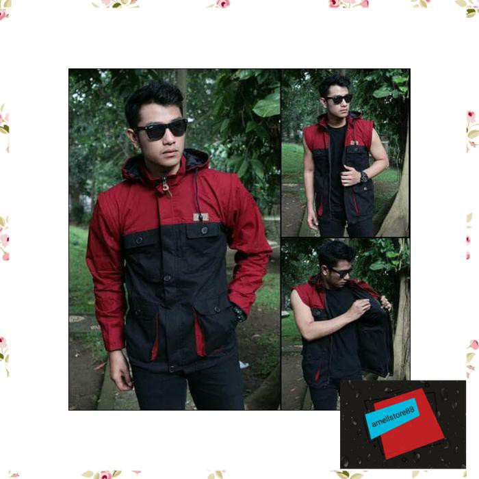 Jaket Pria parasut parka gunung parkaparka rompi parka rompi TR30