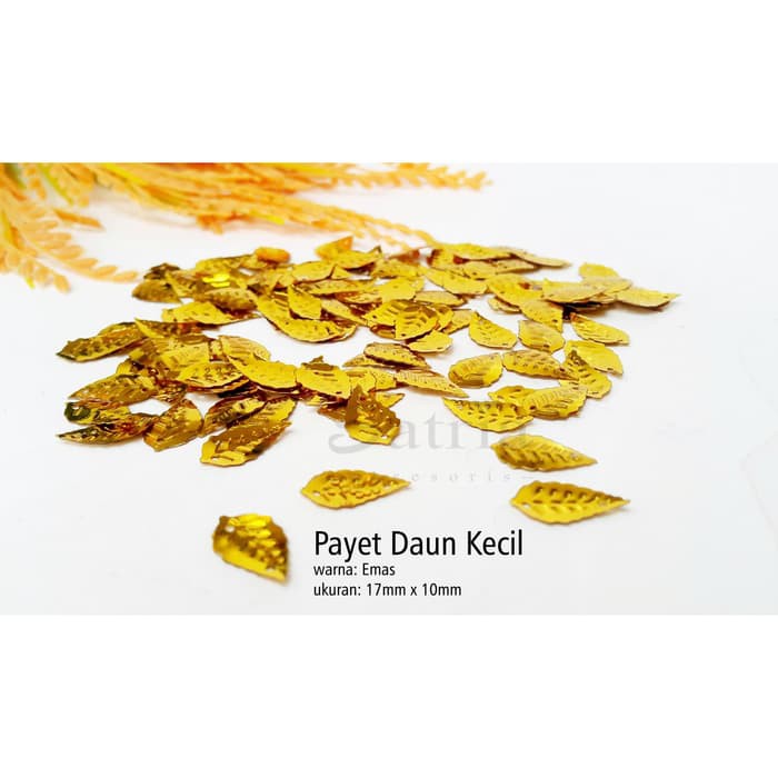 Payet / Manik Daun 17mm Emas (450gr) Daun Kecil - A1 Emas