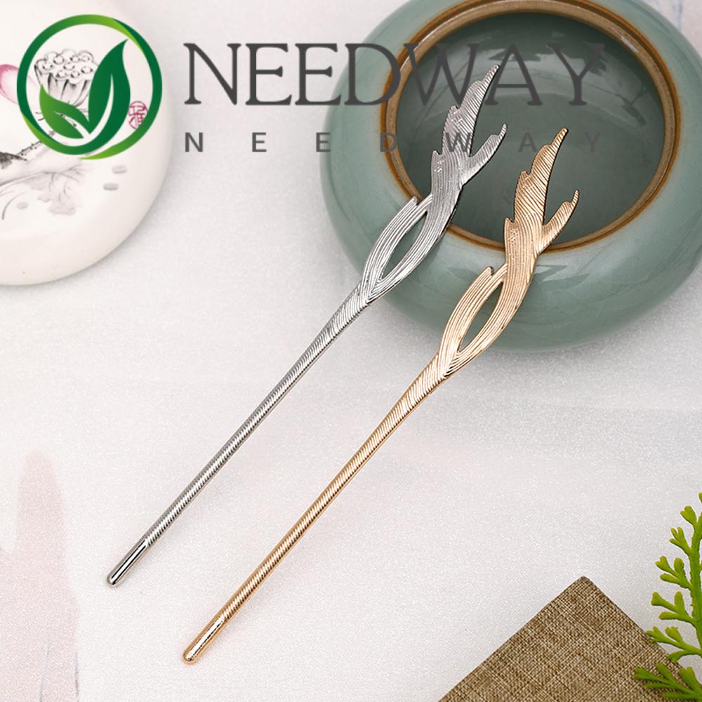 Needway  Chinese Hair Stick Hair Jewelry Hair Fork Hairpin Women Bridal Fashion Ornaments Feather Girls Bird