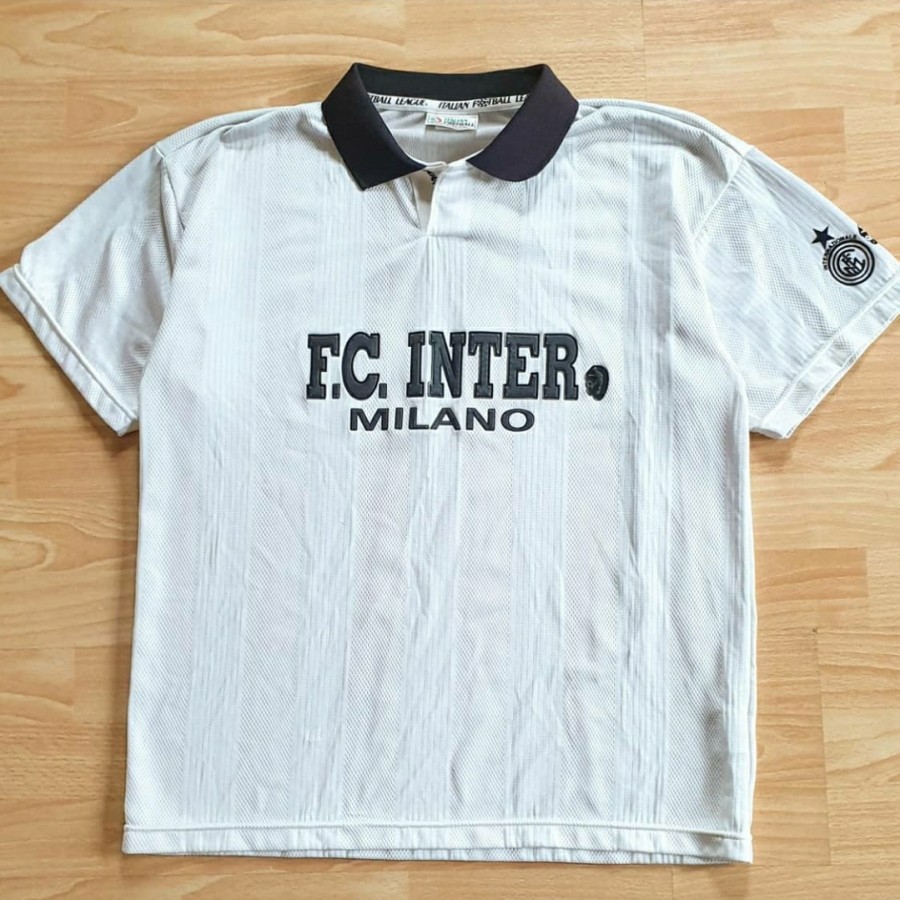 Jersey FC Internazionale Milan Classic Polo Shirt Kappa Baju Bola Italia Kerah