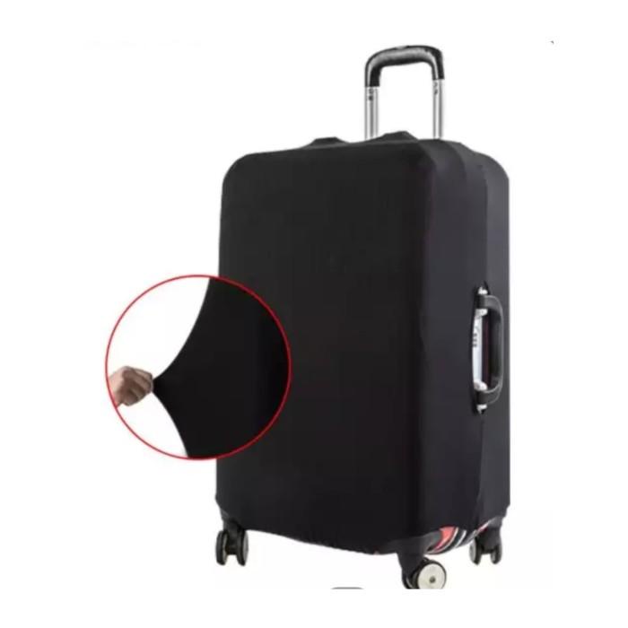sarung cover koper elastis polos hitam dusproof Luggage 18 - 30 inch