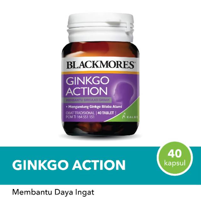VITAMIN DAYA INGAT  / BLACKMORES GINKO ACTION BPOM Kalbe - 40 Tablet
