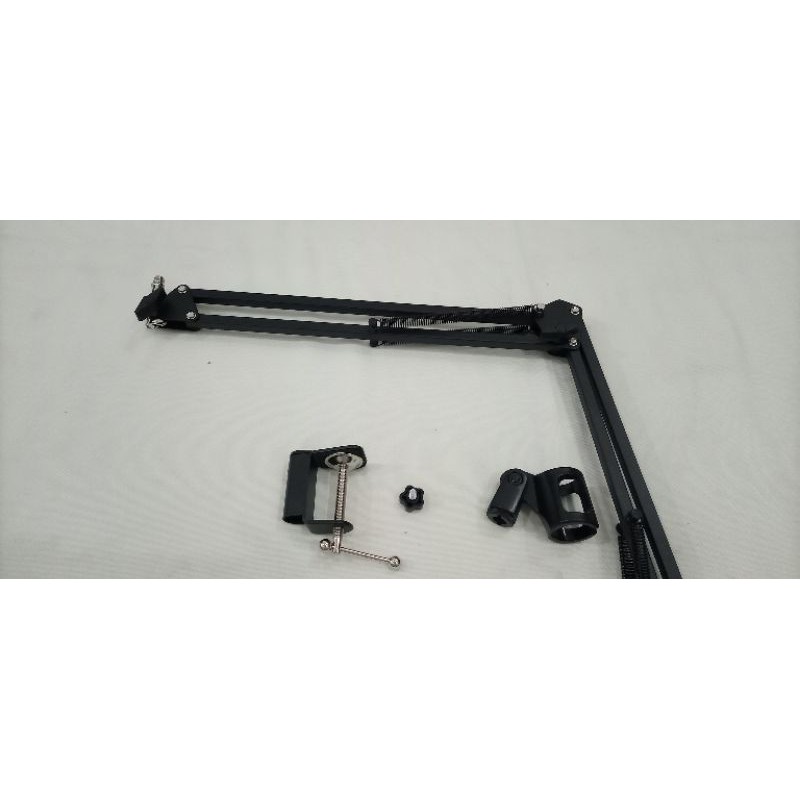 Arm Stand Suspensi Lazypod Mikrofon Mic + Holder mic black jepit meja microphone bracket vlog rekam