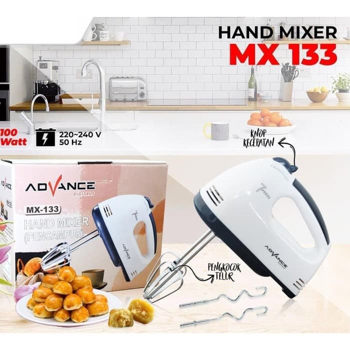 Hand Mixer Advance MX-133 |Garansi Resmi Advance 1 Tahun |