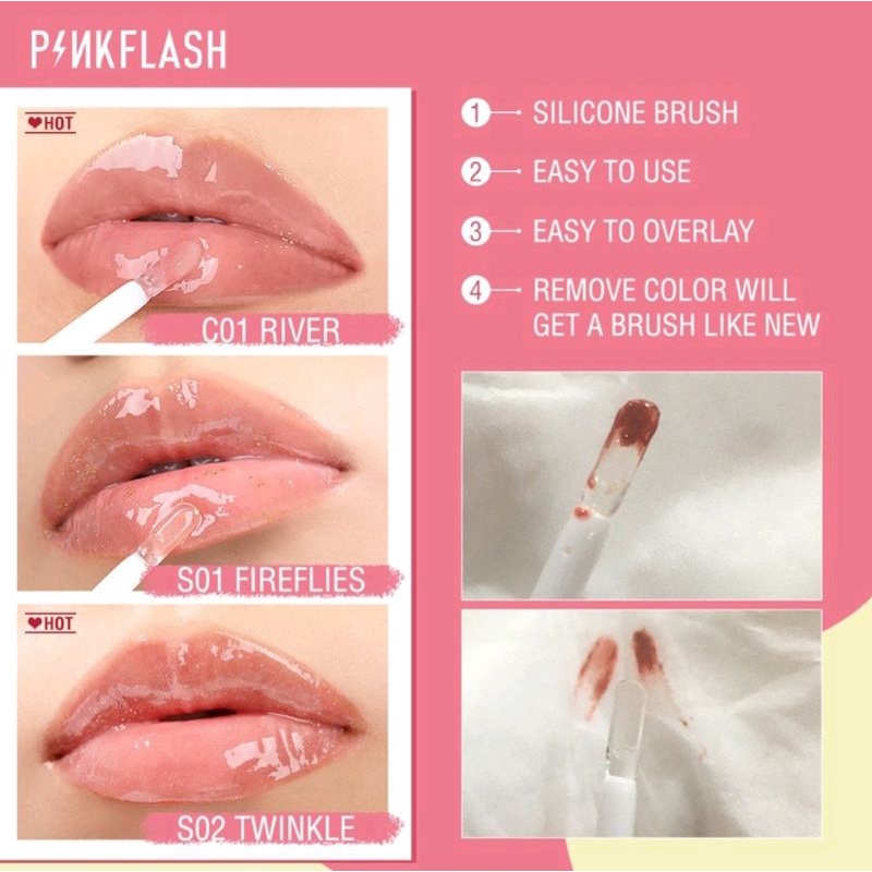 [BPOM] PINKFLASH Ohmygloss Lip Gloss Perawatan Bibir Pelembab