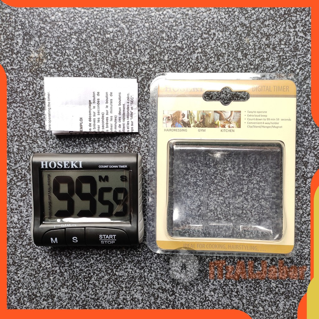 Original Digital timer Stopwatch Dapur Timer Hoseki 2206 Asli