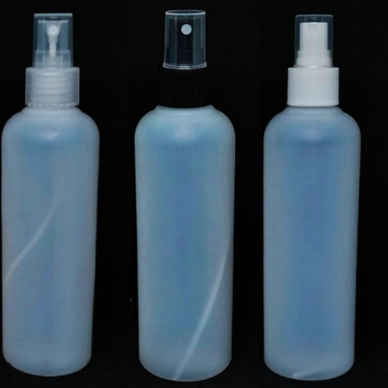 Botol Spray 250 ML HDPE / Botol HDPE 250ml Natural Tutup Spray