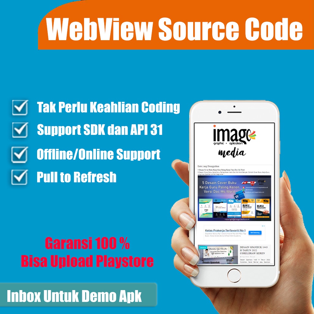 Source Code Webview Android Api 31 SDK 33 Paket Basic