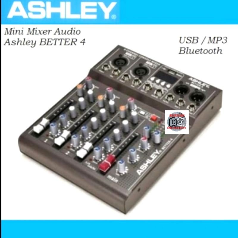 Mixer Audio Mini Ashley Better 4 Original 4 channel mixer usb bluetooth