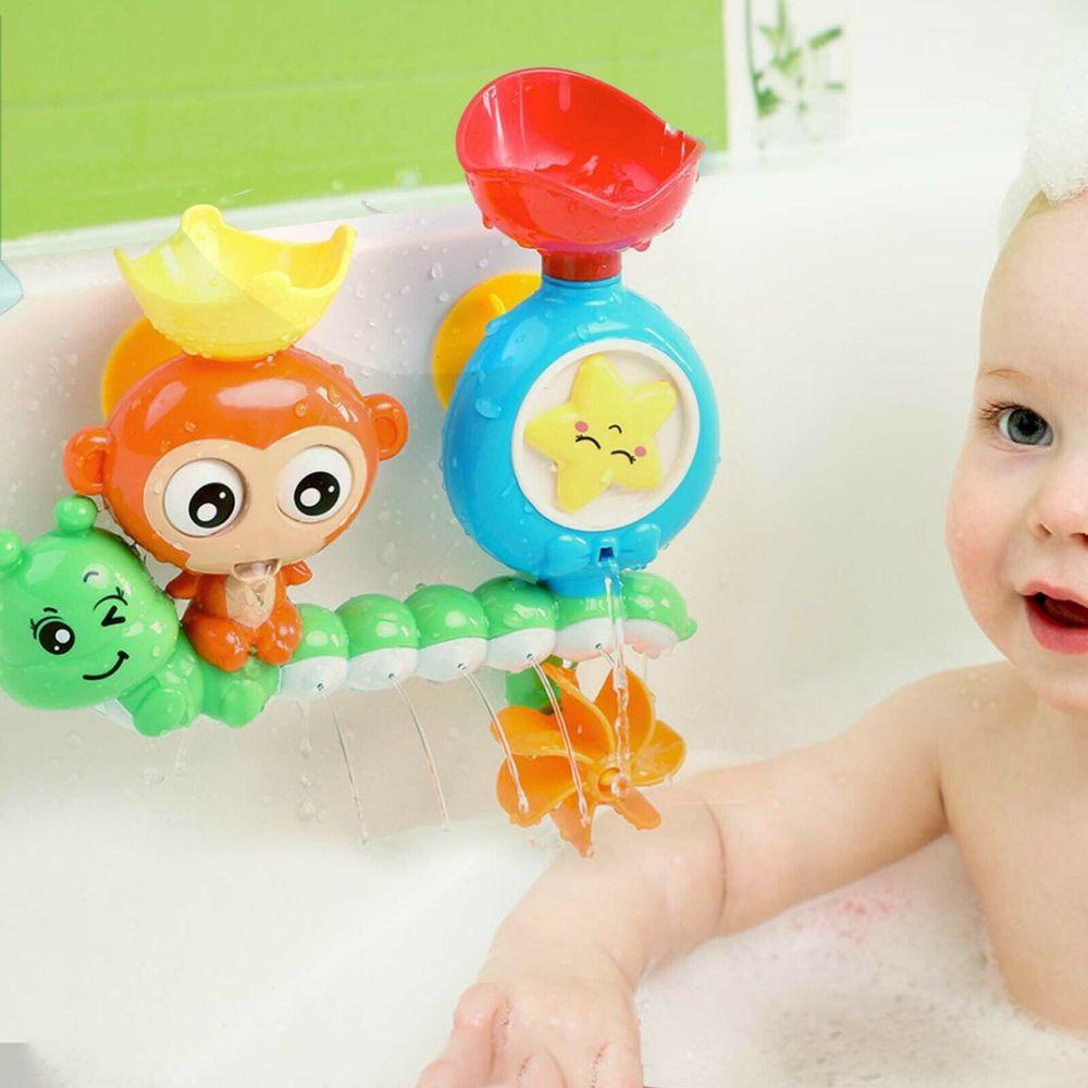 NEEDWAY Mainan Mandi Bayi Newborn Mainan Kreatif Air Menyenangkan Kamar Mandi Siraman Shower Monyet Semprotan Air Shower