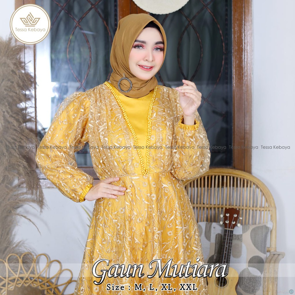 GAUN MUTIARA / GAMIS TULLE PREMIUM / GAMIS PESTA