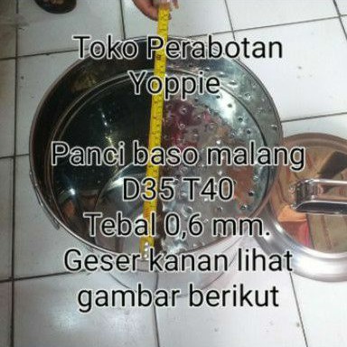 panci bakso 35cm - dandang baso 35cm - panci baso - tong bakso - panci stainless