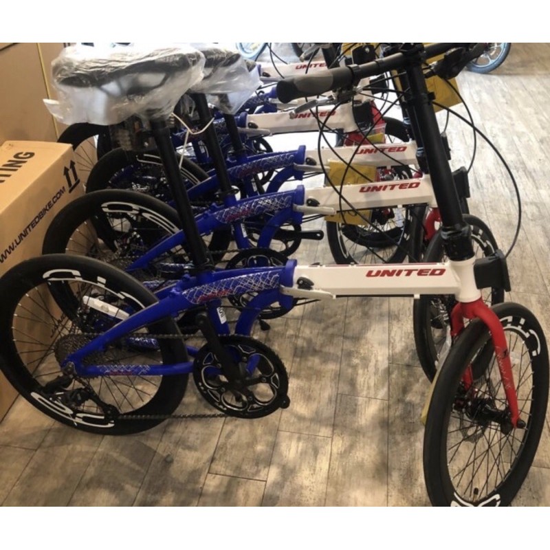 Sepeda Lipat United Nigma 10s Folding Bike Frame Alloy 10 Speed Double Discbrake Branded Bike New-6