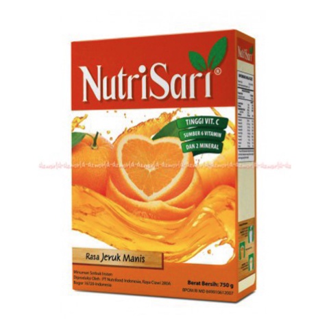 Nutrisari Rasa Jeruk Manis 500gr Minuman Orange Nutri Sari Bubuk Jeruk Oren Syrup Sirup Bubuk