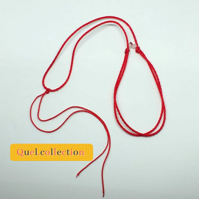 Kalung Tali Untuk Liontin Giok Warna Merah Tebal