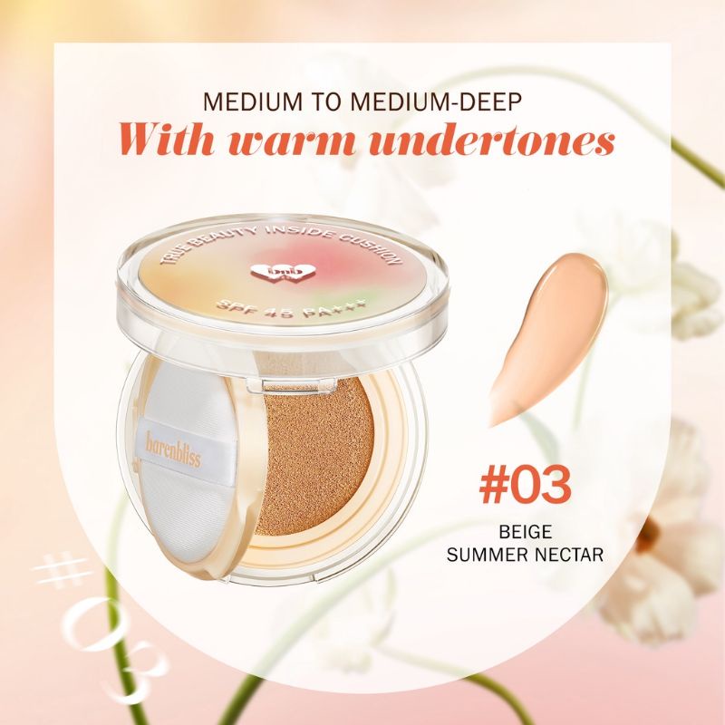 BNB barenbliss Korean Bloomatte True Beauty Inside Cushion「24H Full Coverage」( YOU MAKEUPS OFFICIAL STORE )