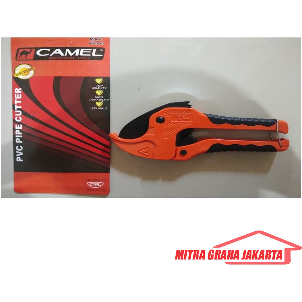 

GUNTING POTONG PIPA / GUNTING PIPA PVC HITAM CAMEL 42mm MGJ