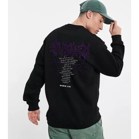 CREWNECK STREEWEAR HOUSE OF SMITH BLACK