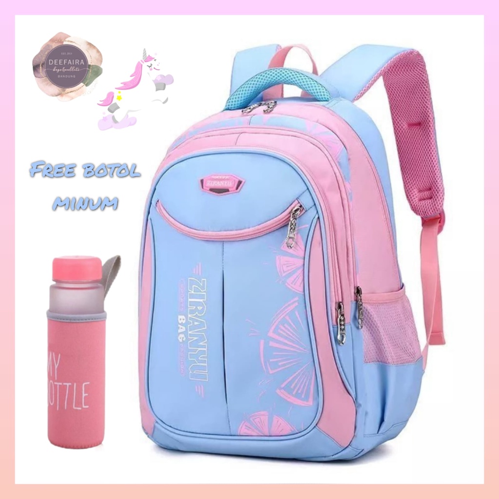 Tas Ransel Anak Perempuan Bunga Cantik Free Botol Minum Tas Untuk Sekolah Sd Smp